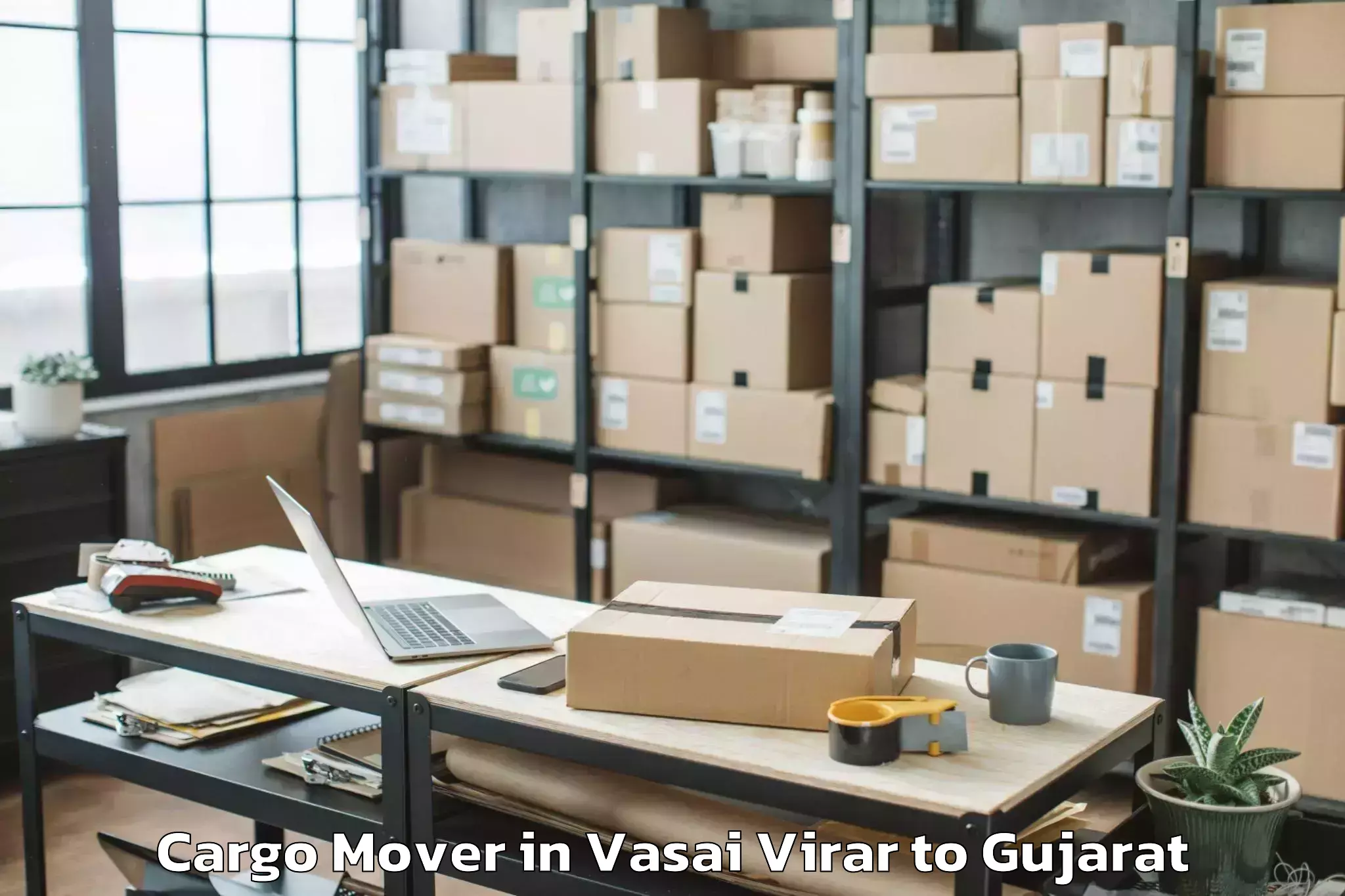 Reliable Vasai Virar to Marwadi University Rajkot Cargo Mover